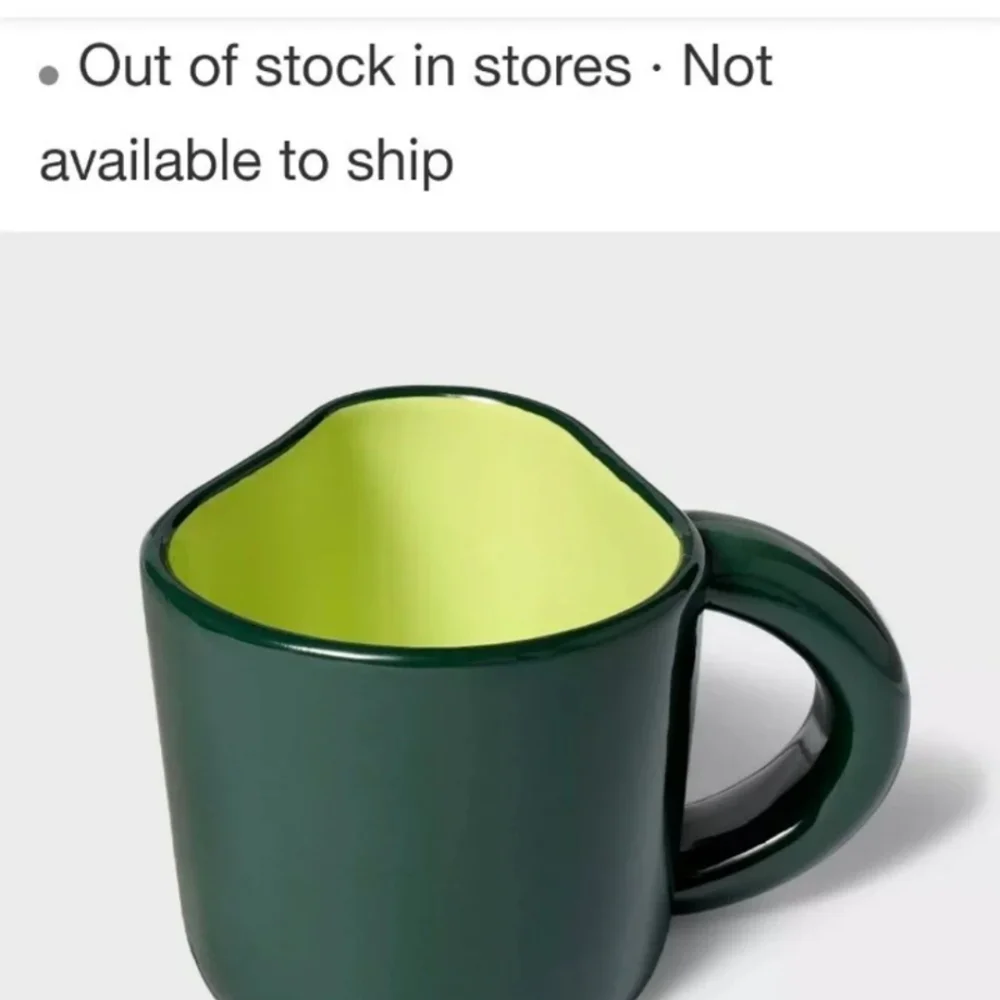 Tabitha Brown Stoneware Avocado Coffee Mug 15.7 fl oz. BNWT RETIRED